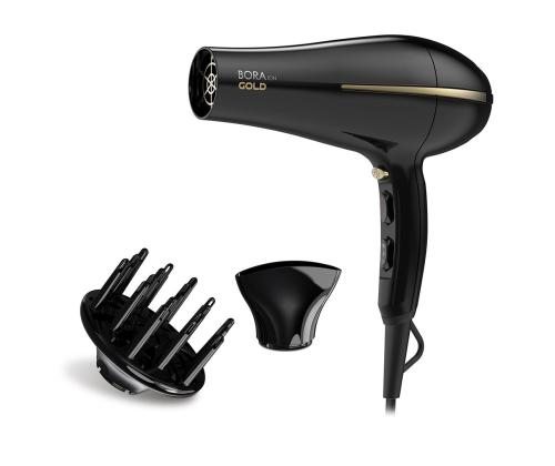 GA.MA Bora Gold Ion, 2200 W, musta - Hiustenkuivain