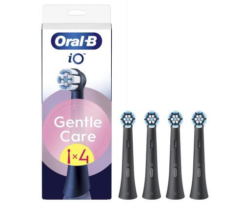 Braun Oral-B iO Gentle Care, 4 kpl, musta - lisäharjat