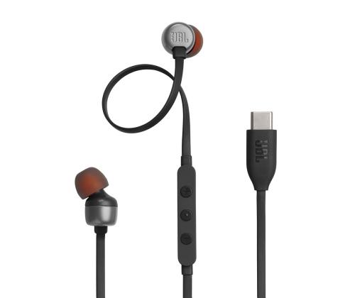 JBL Tune 310C USB-C in-ear, musta - Langalliset kuulokkeet -