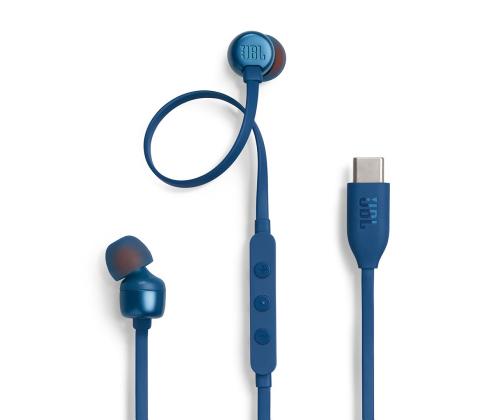 JBL Tune 310C USB-C, in-ear, sininen - Langalliset kuulokkeet