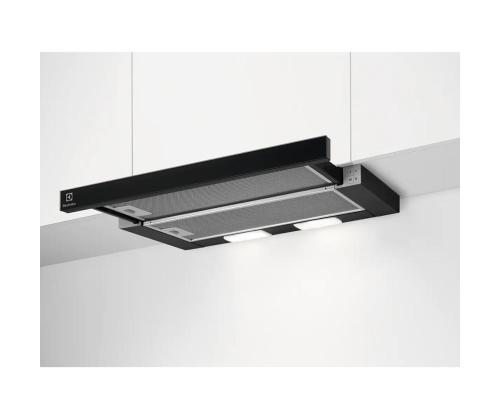 Electrolux, 410 m³/h, leveys 59,8 cm, musta - Integroitu ilmanpuhdistin
