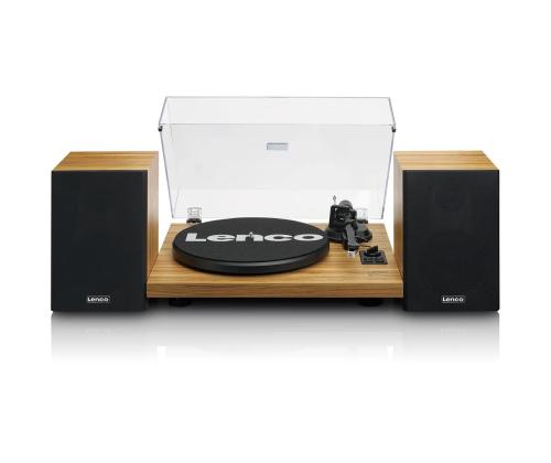 Lenco LS-500, Walnut - Vinyylilevysoitin kaiuttimilla varustettuna
