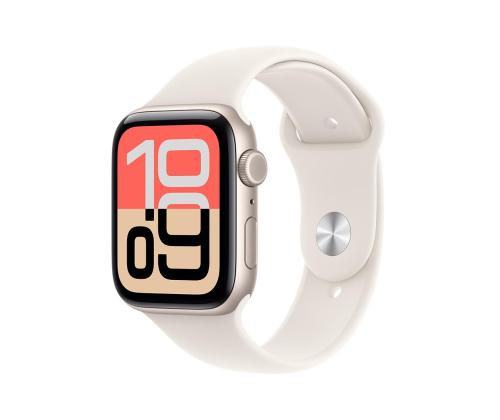 Apple Watch SE 3, 40 mm, GPS + Cellular, urheilullinen ranneke, S/M, beige alumiini / beige - Älykellotuotteet