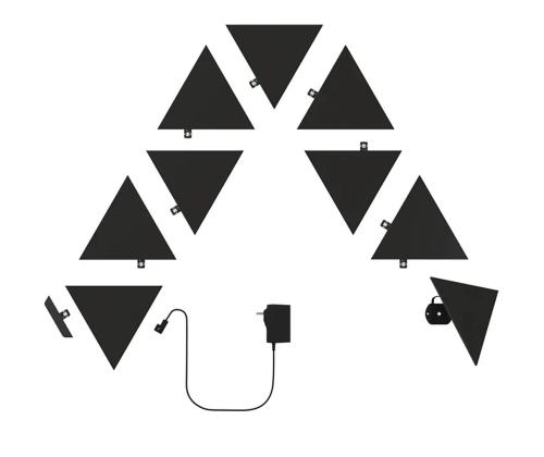 Nanoleaf Shapes Black Triangles Starter Kit, 9 paneelia - Älykäs kevyt aloituspakkaus