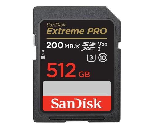 SANDISK Extreme Pro, UHS-I, SDXC, 512 Gt, pakko - Mälukaart