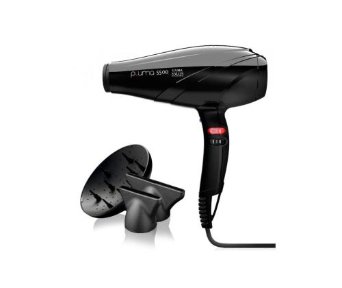 GA.MA Pluma 5500 Oxy-Active, 2400 W, musta - Hiustenkuivain