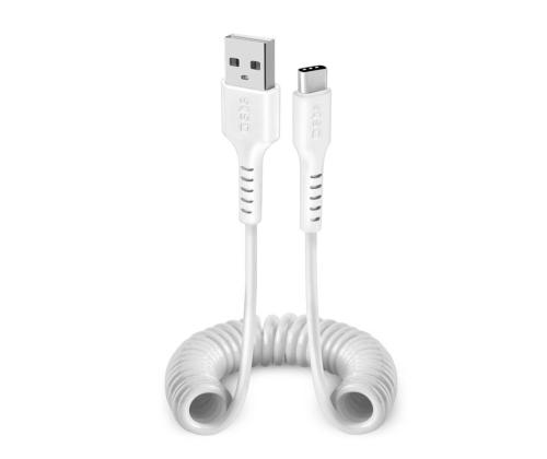 SBS-latauskaapeli, USB-A - USB-C, valkoinen - Kaabel