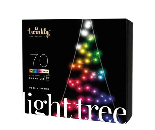 Twinkly Light Tree 2D, 100 LED, IP44, 2 m, must - Nutikas jõulupuu