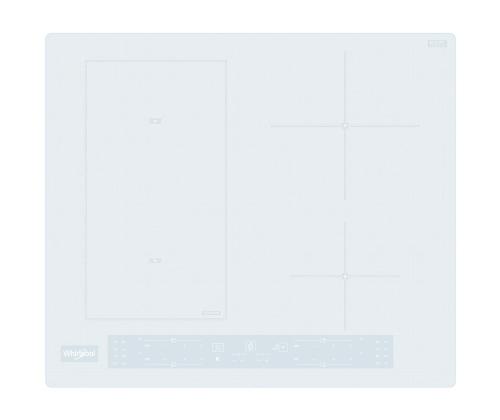 Poreallas, leveys 59 cm, kehyksetön, valkoinen - Integroitu induktioliesi