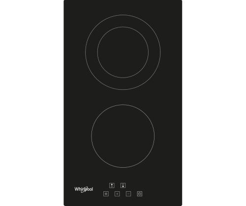 Whirlpool, domino, leveys 30 cm, musta - Integroitu keraaminen keittotaso