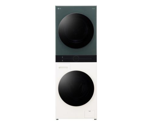 LG, 12 kg + 10 kg, syvyys 66 cm, 1400 rpm, beige/vihreä - Pesukone + kuivausrumpu - Pyykinpesukone + kuivausrumpu