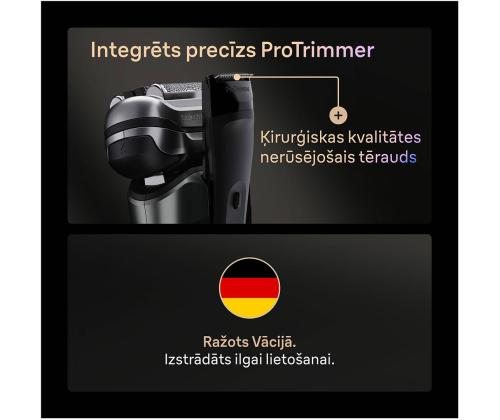 Braun Series 9 Pro+ Wet & Dry, 6-osainen SmartCare-keskus ja PowerCase-matkalaukku, tummanharmaa - Pardel