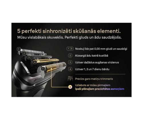 Braun Series 9 Pro+ Wet & Dry, 6-osainen SmartCare-keskus ja PowerCase-matkalaukku, tummanharmaa - Pardel