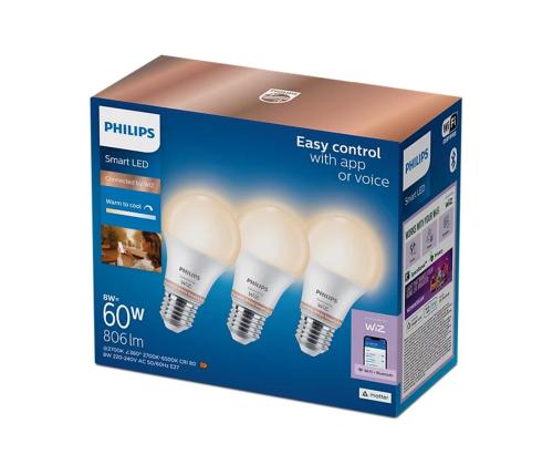 Philips Wiz Smart LED-lamppu, E27, 3 kpl, valkoinen - LED-valaisin