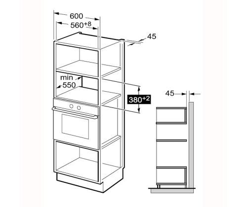 Beko, 25 L, 1450 W, musta - Integroitu mikroaaltouuni, jossa grilli