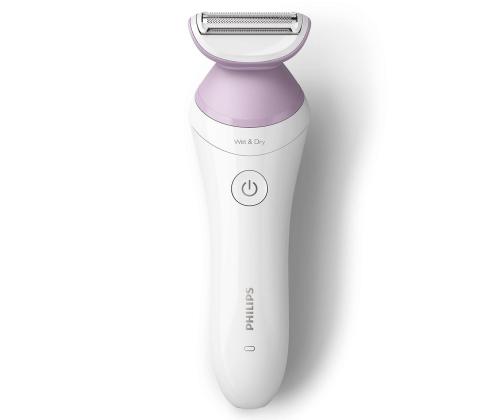 Philips Lady Shaver Series 6000, märkä- ja kuivakäyttö, valkoinen/violetti - Johdoton parranajokoneet