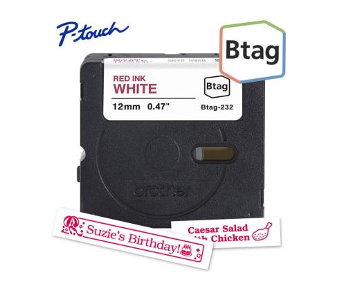 Brother Btag 232, 4m, punainen/valkoinen - Tag Tag kärki Tag kärki