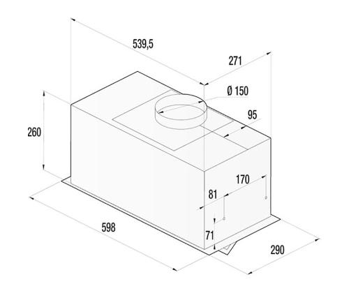 Hisense, 650 m³/h, leveys 60 cm, musta - Sisäänrakennettu ilmanpuhdistin