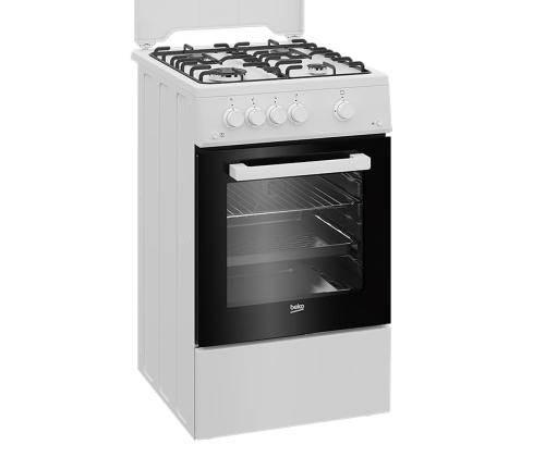 Beko, 60 L, leveys 50 cm, valkoinen - Kaasuliesi