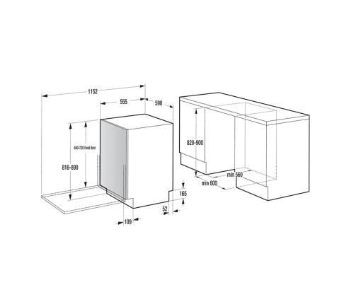 Hisense, 16 astiastoa - Integroitu astianpesukone