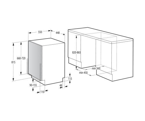 Hisense, 10 astiasarjaa - Integroitu astianpesukone