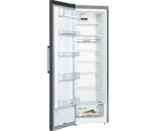 Bosch Series 4, NoFrost, 346 L, korkeus 186 cm, musta - Jääkaappipakastin
