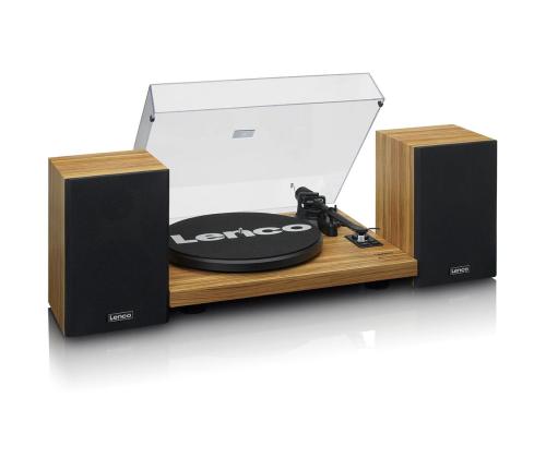 Lenco LS-500, Walnut - Vinyylilevysoitin kaiuttimilla varustettuna