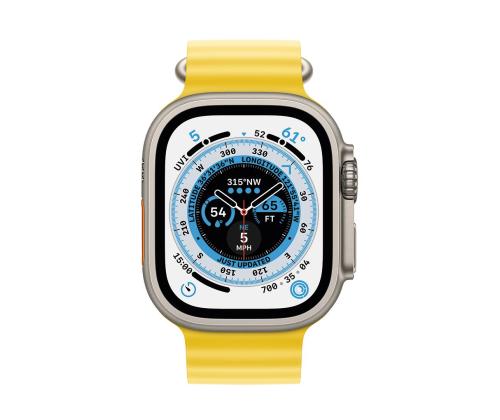 APPLE Watch 49mm, Ocean Ranneke, keltainen - Vaihtohihnan jatke
