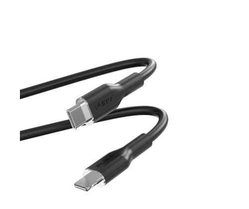 Puro SOFT, USB-C, Lightning, 1,5 m, musta - Kaapeli