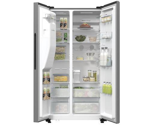 Hisense, NoFrost, 566 L, korkeus 179 cm, harmaa - SBS-jääkaappi