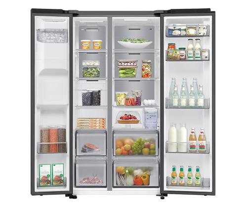 Samsung Bespoke AI, NoFrost, 640 L, korkeus 179 cm, musta - SBS jääkaappipakastimet