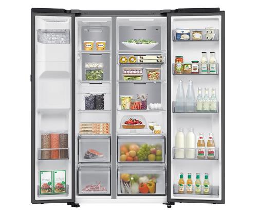 Samsung Bespoke AI Home, NoFrost, 621 L, korkeus 179 cm, musta - SBS jääkaappipakastin