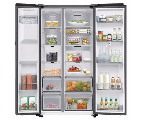 Samsung Bespoke AI Family Hub+, Twin Cooling Plus™, 614 L, korkeus 179 cm, musta - SBS jääkaappipakastimet