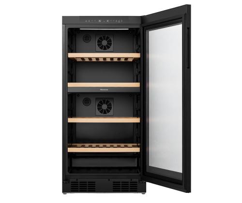 Hisense, 108 pulloa, korkeus 127 cm, musta - Viinijäähdytin