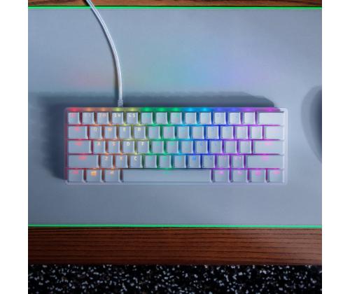 Razer Huntsman Mini Mercury Edition, Red Switch, RUS, valkoinen - Juhtmega klaviatuur