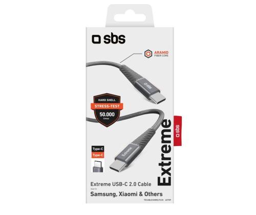 Kaapeli SBS Extreme USB-C/USB-C 1.5m
