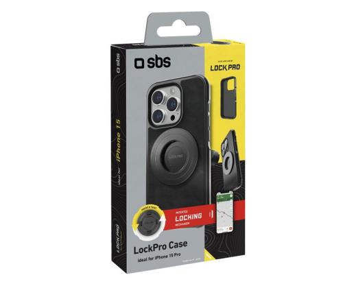SBS LockPro kotelo, iPhone 15 Pro, musta - Älypuhelimen kotelo