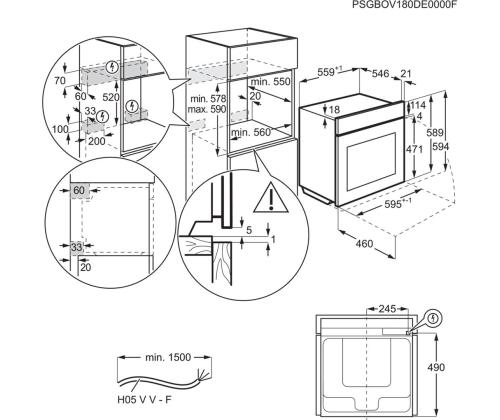 AEG 8000 Series Meal Assist, 70 L, musta - Integroitu höyryuuni