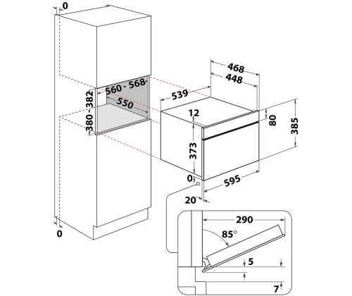 Mikroaaltouuni, Whirlpool, musta