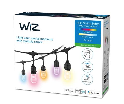 Philips WiZ String Lights Outdoor RGB, WiFi, 14,8 m - Hyödyllinen valaisinlaite
