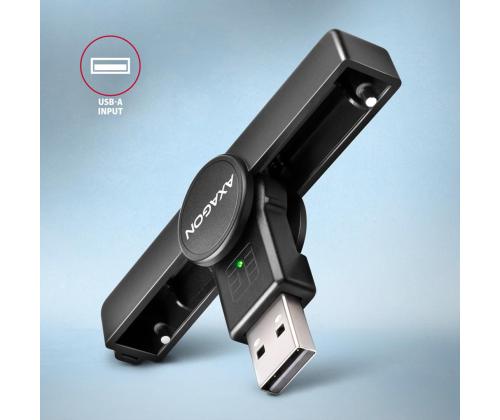 AXAGON CRE-SMPA, USB-A, musta - ID-kortinlukija