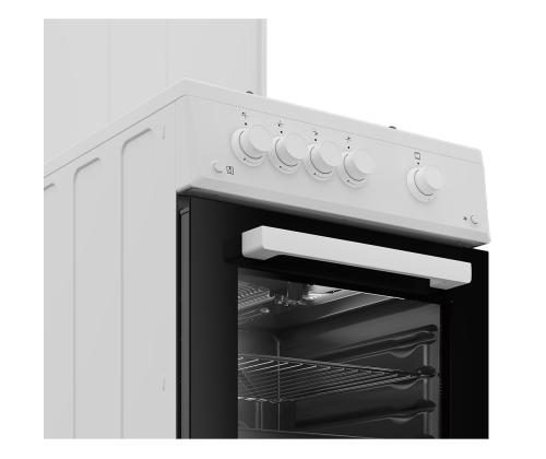 Beko, 60 L, leveys 50 cm, valkoinen - Kaasuliesi