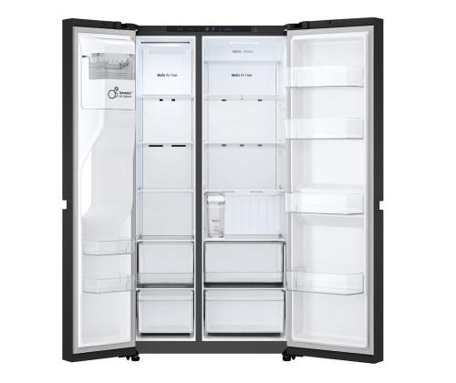 LG, Vesi- ja jääannostelija, 641 L, korkeus 179 cm, musta - SBS-Külmik