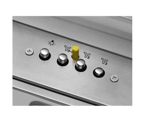 Electrolux, 600 m³/h, leveys 56 cm, ruostumaton teräs - Integroitu liesituuletin