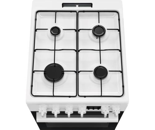 Electrolux 500 Series, 57 L, leveys 50 cm, valkoinen - Kaasukeittotaso, jossa sähköuuni