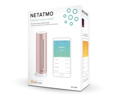 Netatmo Smart Indoor Air Quality Monitor, ruusukulta - Älykäs sisäilman laatumittari