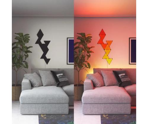 Nanoleaf Shapes Black Triangles Starter Kit, 9 paneelia - Älykäs kevyt aloituspakkaus