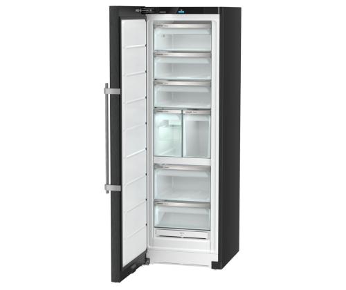 Liebherr, NoFrost, 278 L, korkeus 186 cm, musta - Pakastekaappi