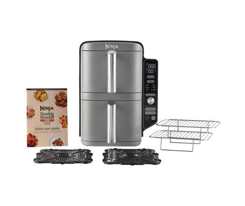 Ninja Double Stack XL 9.5L, 2470 W, harmaa - Kuumailmapannu