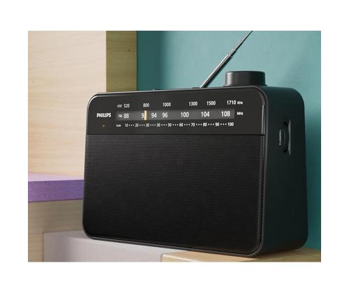 Philips TAR2509, musta - Kannettava radio